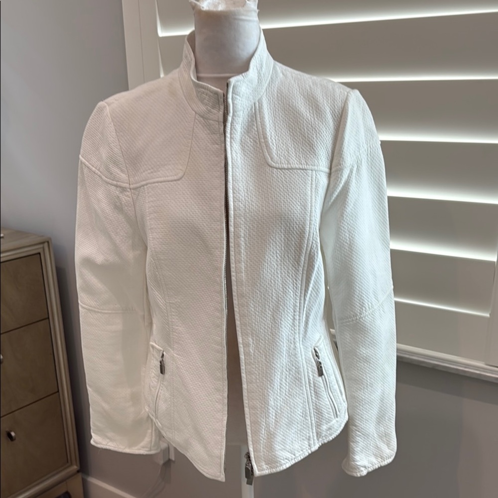 WORTH New York Women's White Textured Jacket